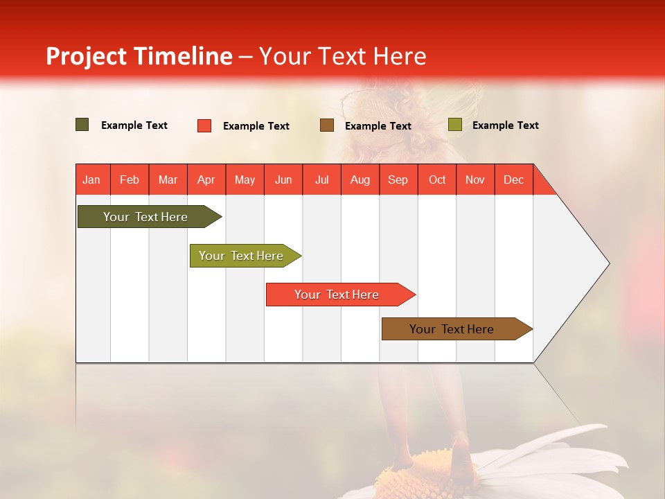 A Little Girl Standing On Top Of A Flower PowerPoint Template