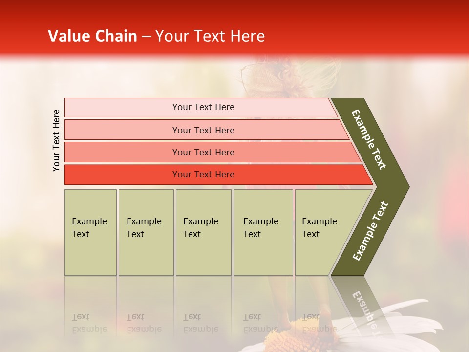 A Little Girl Standing On Top Of A Flower PowerPoint Template