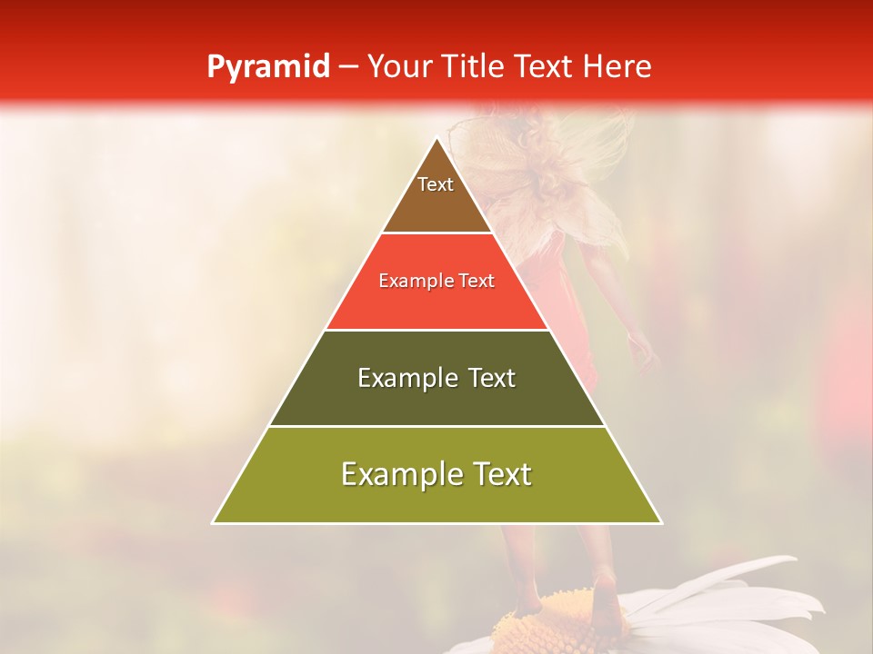 A Little Girl Standing On Top Of A Flower PowerPoint Template