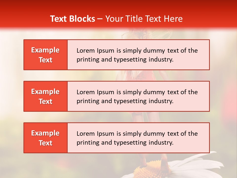 A Little Girl Standing On Top Of A Flower PowerPoint Template