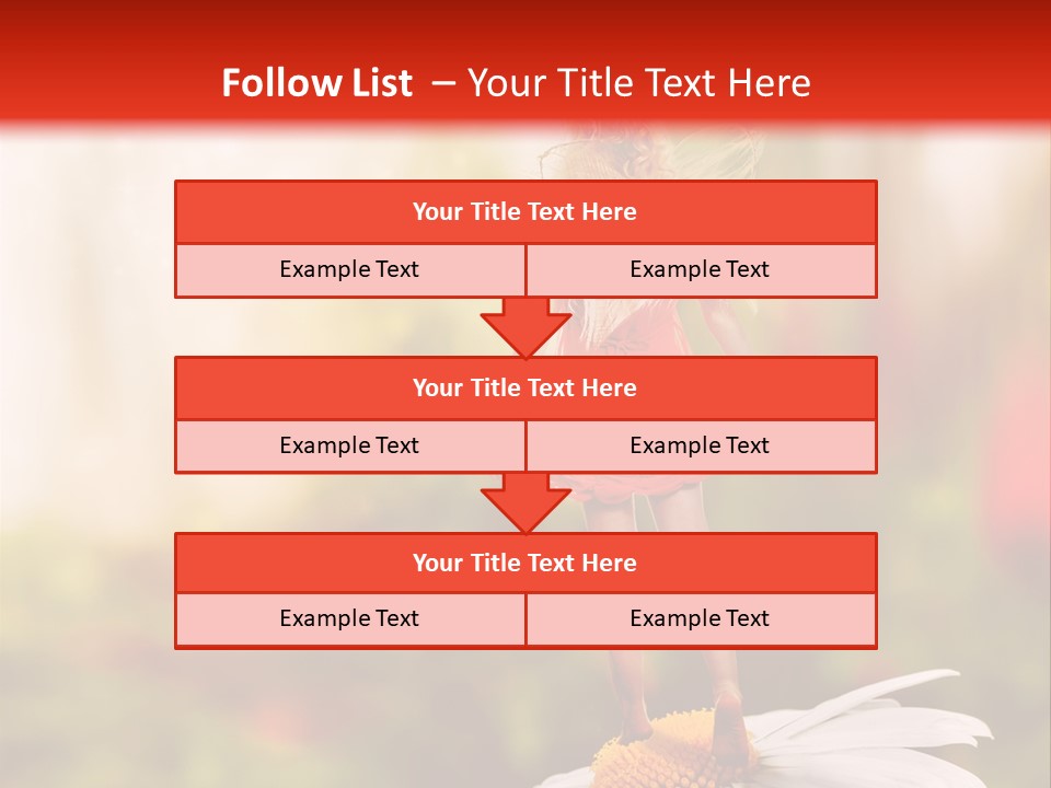 A Little Girl Standing On Top Of A Flower PowerPoint Template