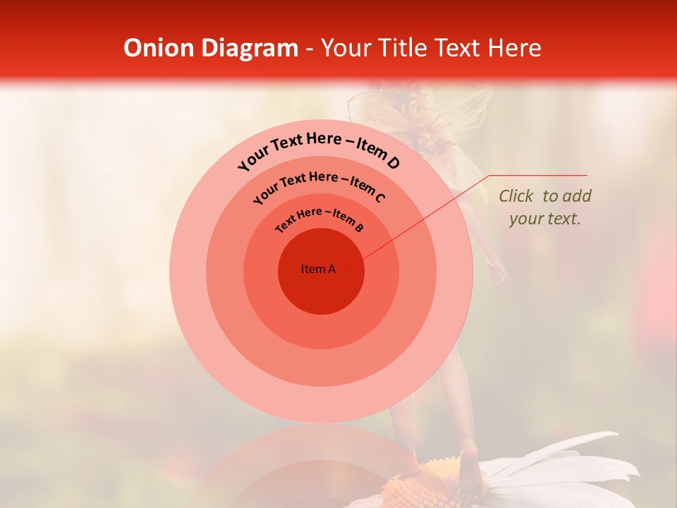 A Little Girl Standing On Top Of A Flower PowerPoint Template