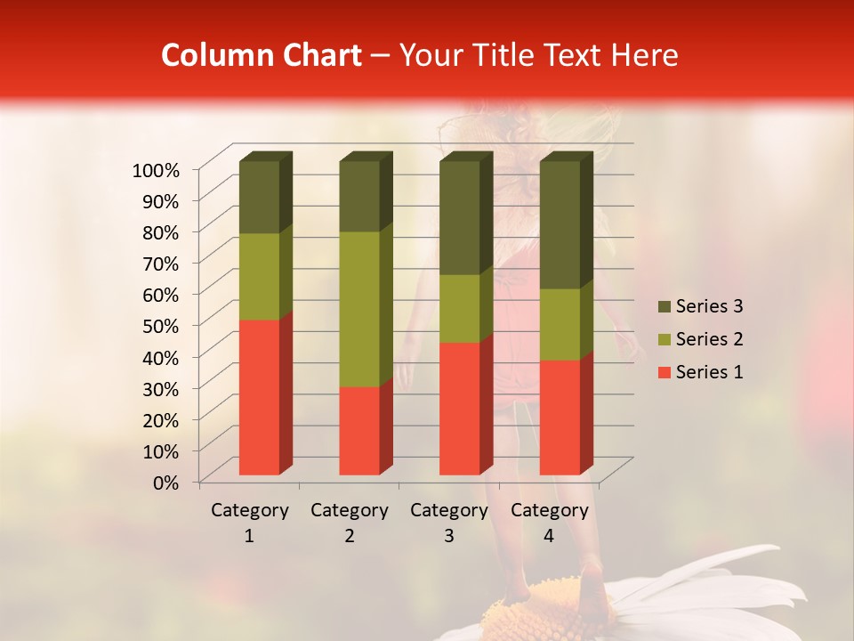 A Little Girl Standing On Top Of A Flower PowerPoint Template