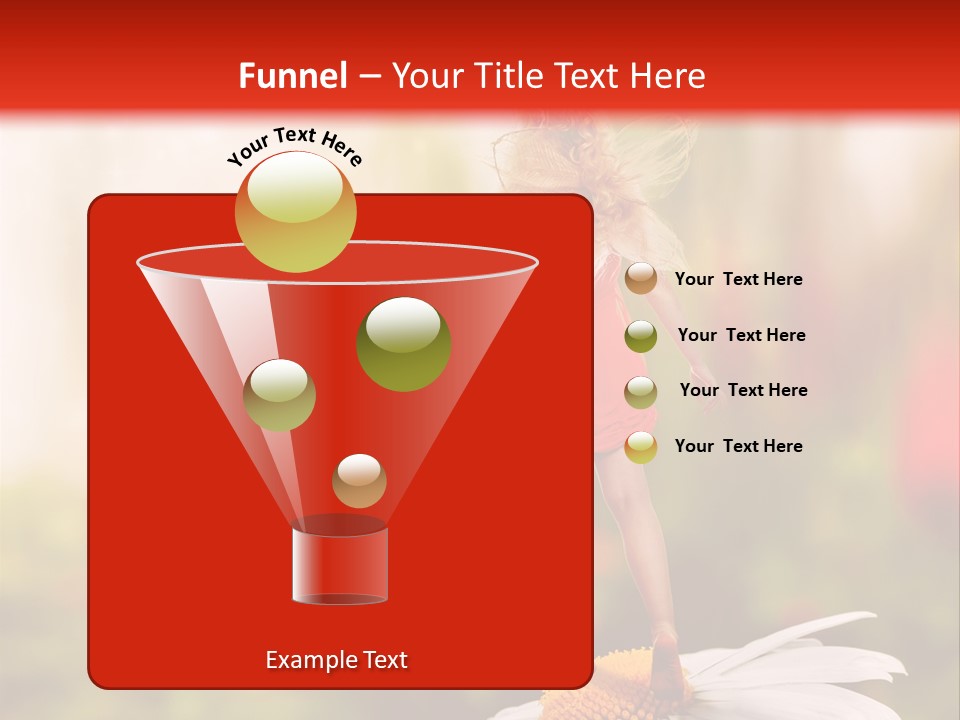 A Little Girl Standing On Top Of A Flower PowerPoint Template