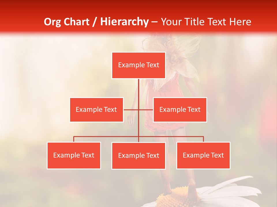 A Little Girl Standing On Top Of A Flower PowerPoint Template