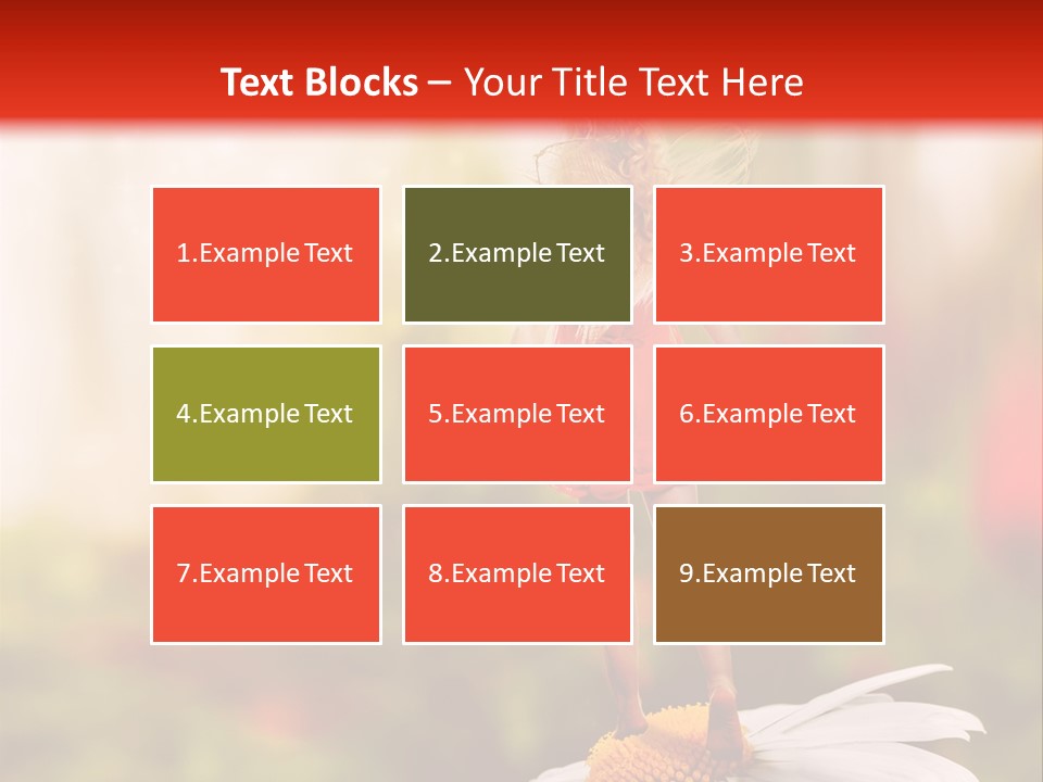 A Little Girl Standing On Top Of A Flower PowerPoint Template