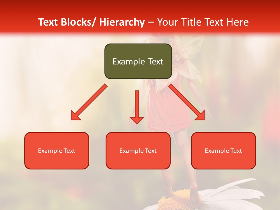 A Little Girl Standing On Top Of A Flower PowerPoint Template