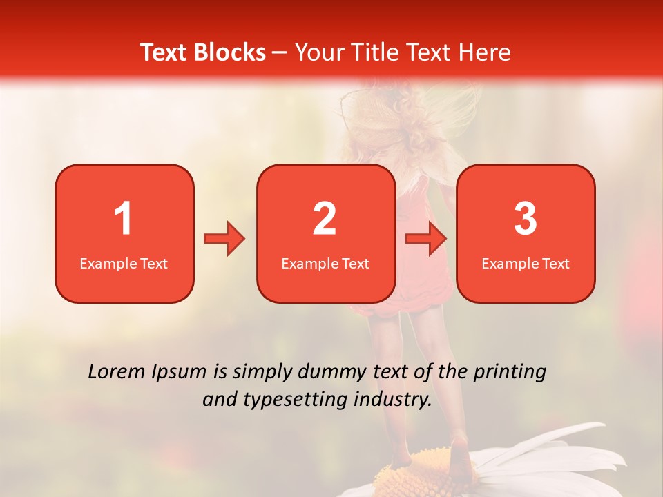 A Little Girl Standing On Top Of A Flower PowerPoint Template