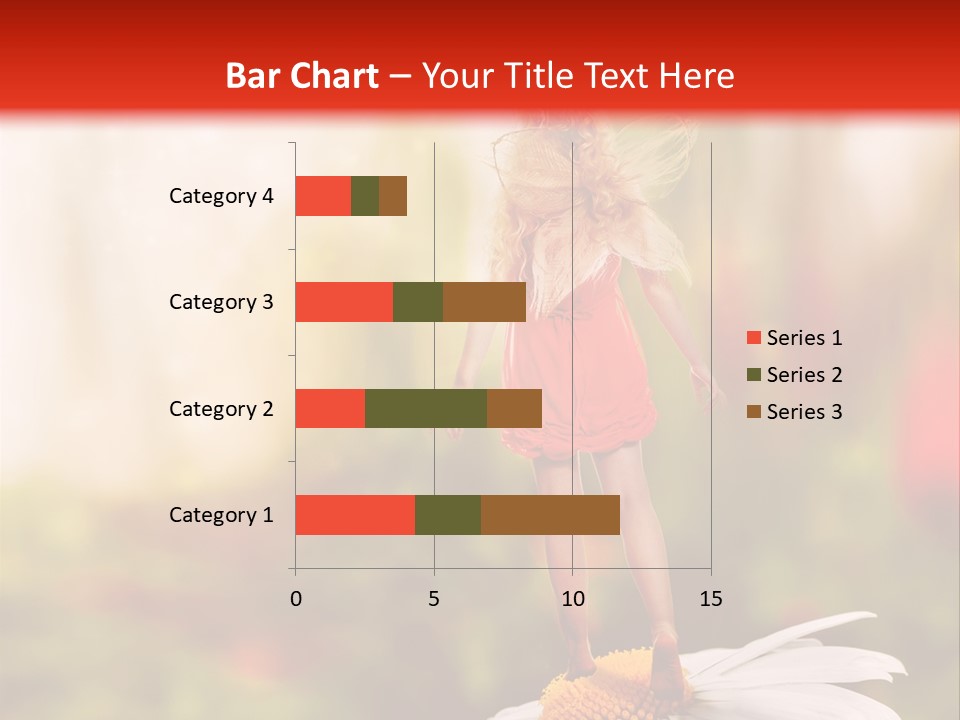 A Little Girl Standing On Top Of A Flower PowerPoint Template