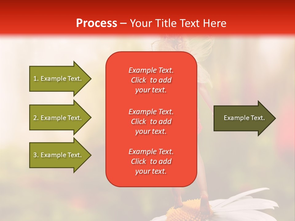 A Little Girl Standing On Top Of A Flower PowerPoint Template