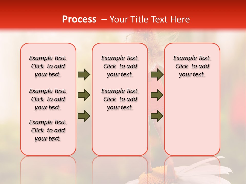 A Little Girl Standing On Top Of A Flower PowerPoint Template
