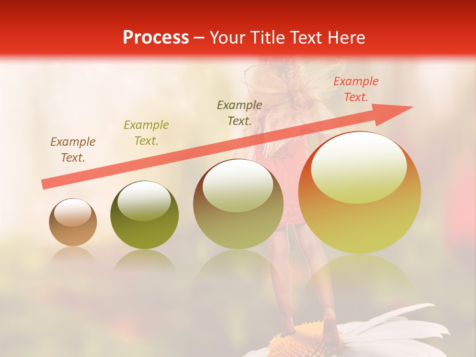 A Little Girl Standing On Top Of A Flower PowerPoint Template