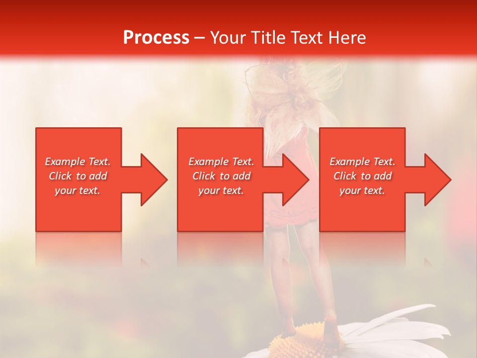 A Little Girl Standing On Top Of A Flower PowerPoint Template