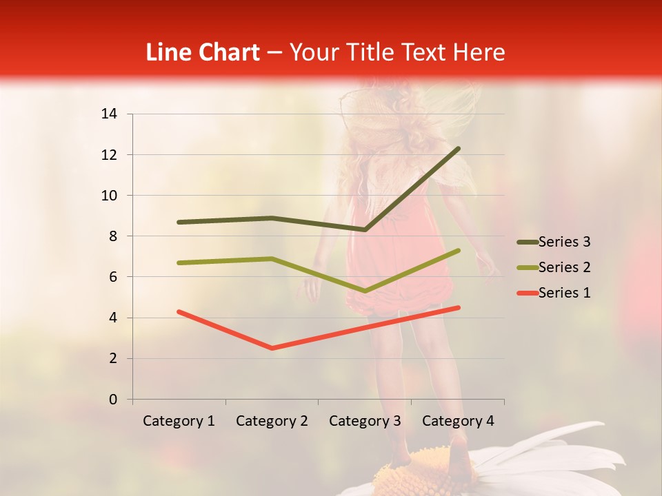 A Little Girl Standing On Top Of A Flower PowerPoint Template