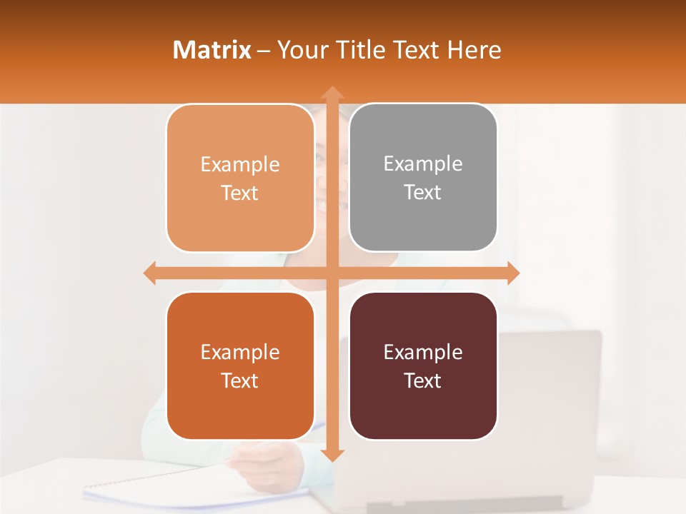A Woman Sitting In Front Of A Laptop Computer PowerPoint Template