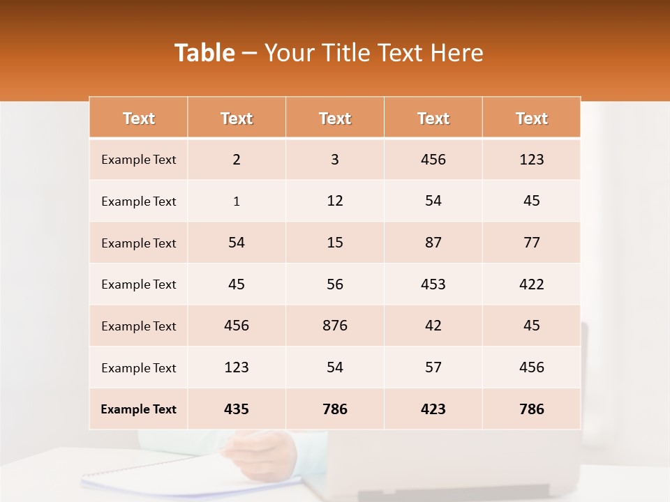 A Woman Sitting In Front Of A Laptop Computer PowerPoint Template