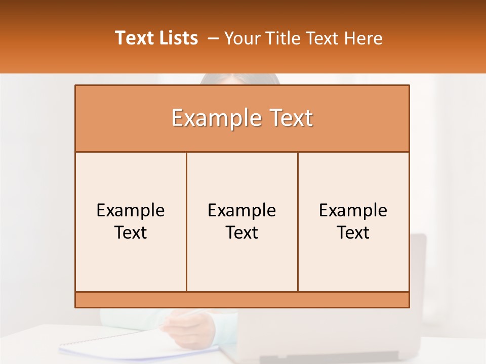 A Woman Sitting In Front Of A Laptop Computer PowerPoint Template