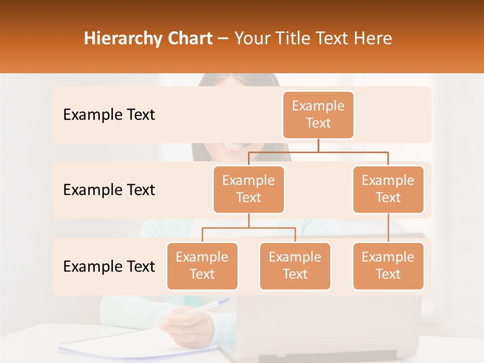 A Woman Sitting In Front Of A Laptop Computer PowerPoint Template