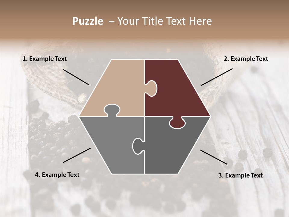 A Sack Of Black Pepper On A Wooden Table PowerPoint Template