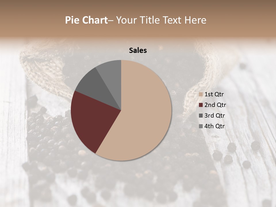 A Sack Of Black Pepper On A Wooden Table PowerPoint Template