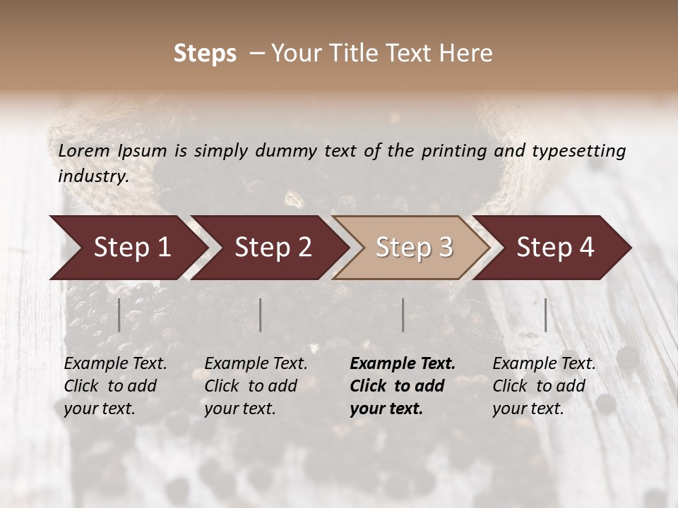 A Sack Of Black Pepper On A Wooden Table PowerPoint Template