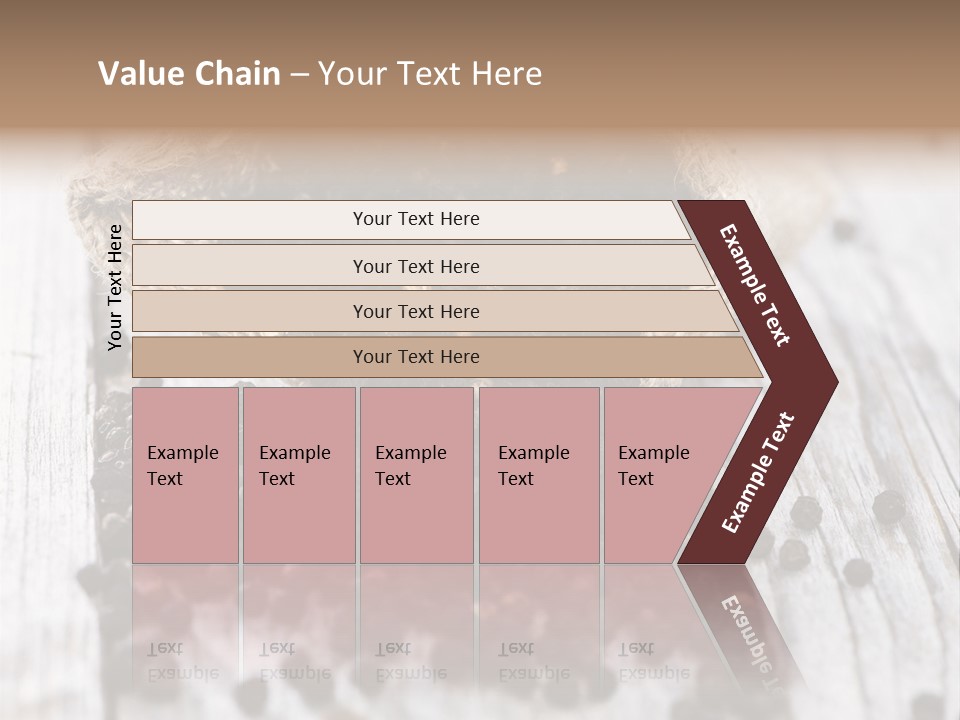 A Sack Of Black Pepper On A Wooden Table PowerPoint Template