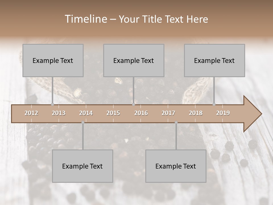 A Sack Of Black Pepper On A Wooden Table PowerPoint Template