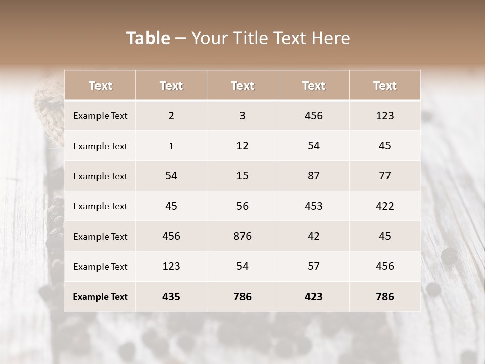 A Sack Of Black Pepper On A Wooden Table PowerPoint Template