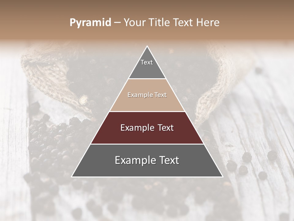 A Sack Of Black Pepper On A Wooden Table PowerPoint Template
