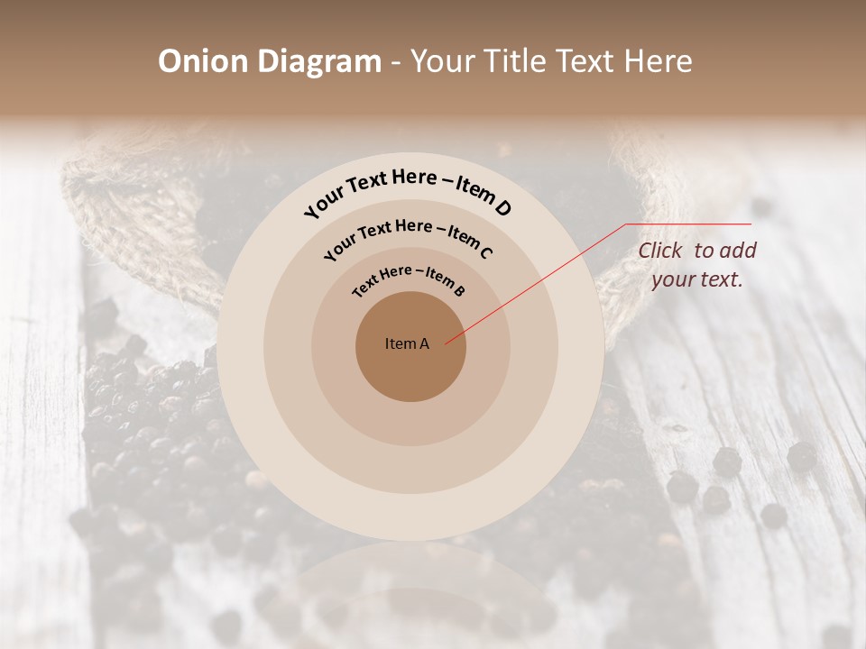 A Sack Of Black Pepper On A Wooden Table PowerPoint Template