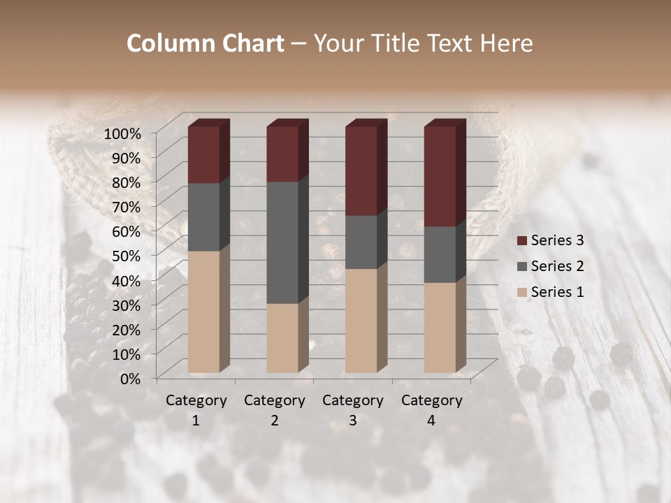 A Sack Of Black Pepper On A Wooden Table PowerPoint Template