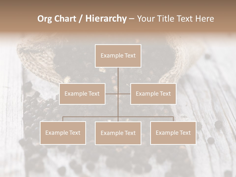 A Sack Of Black Pepper On A Wooden Table PowerPoint Template