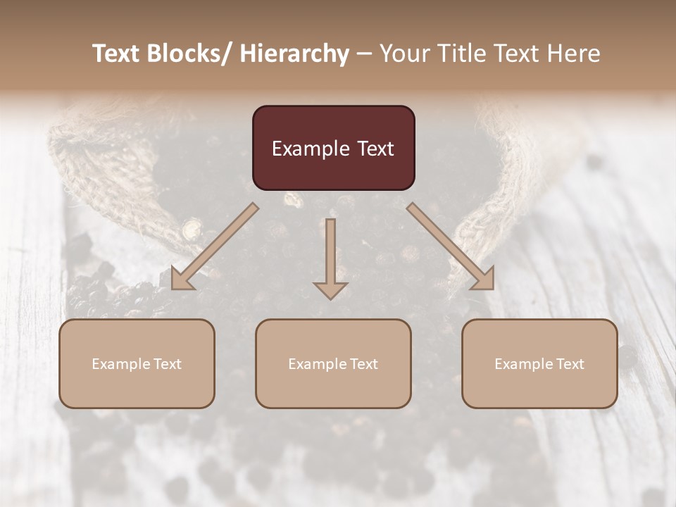 A Sack Of Black Pepper On A Wooden Table PowerPoint Template