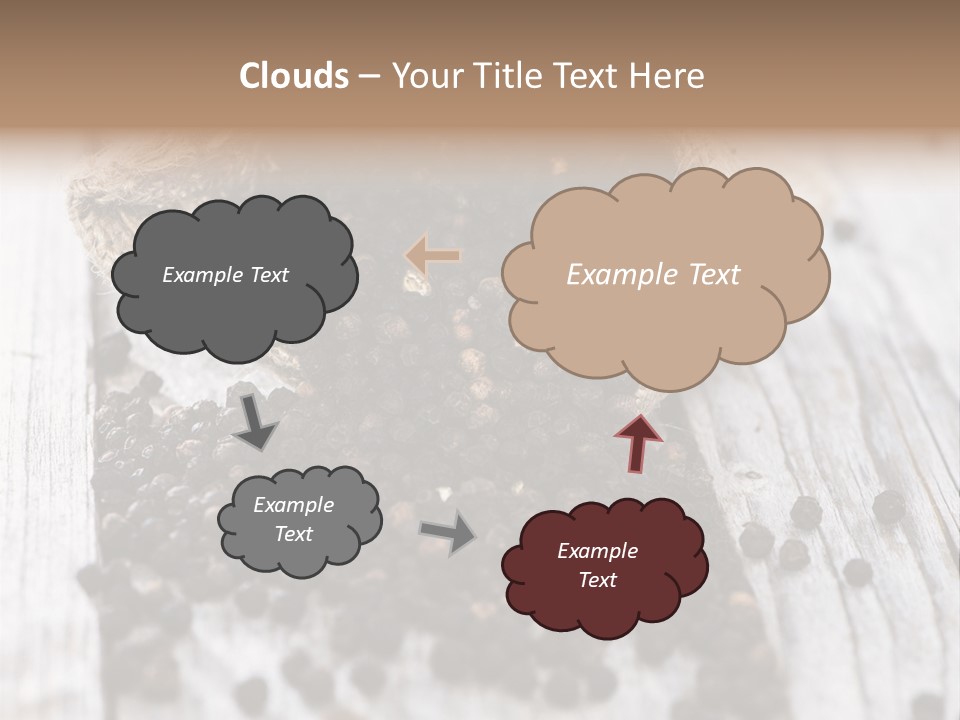 A Sack Of Black Pepper On A Wooden Table PowerPoint Template