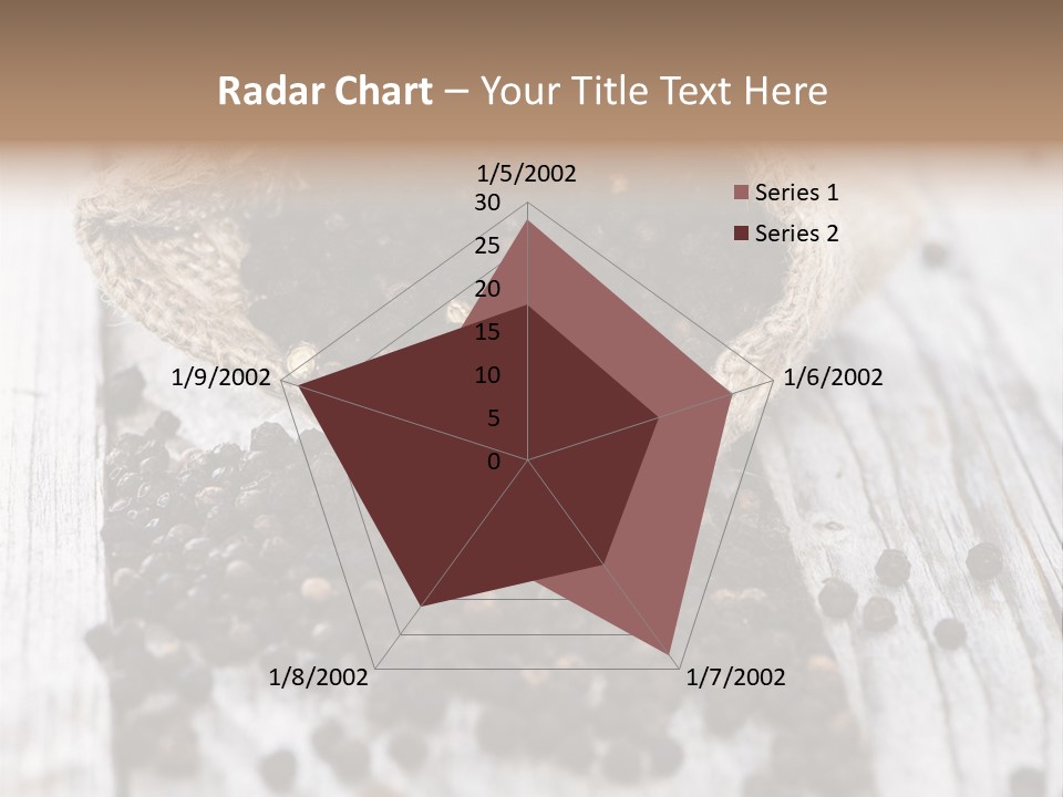 A Sack Of Black Pepper On A Wooden Table PowerPoint Template