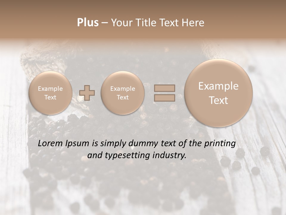 A Sack Of Black Pepper On A Wooden Table PowerPoint Template