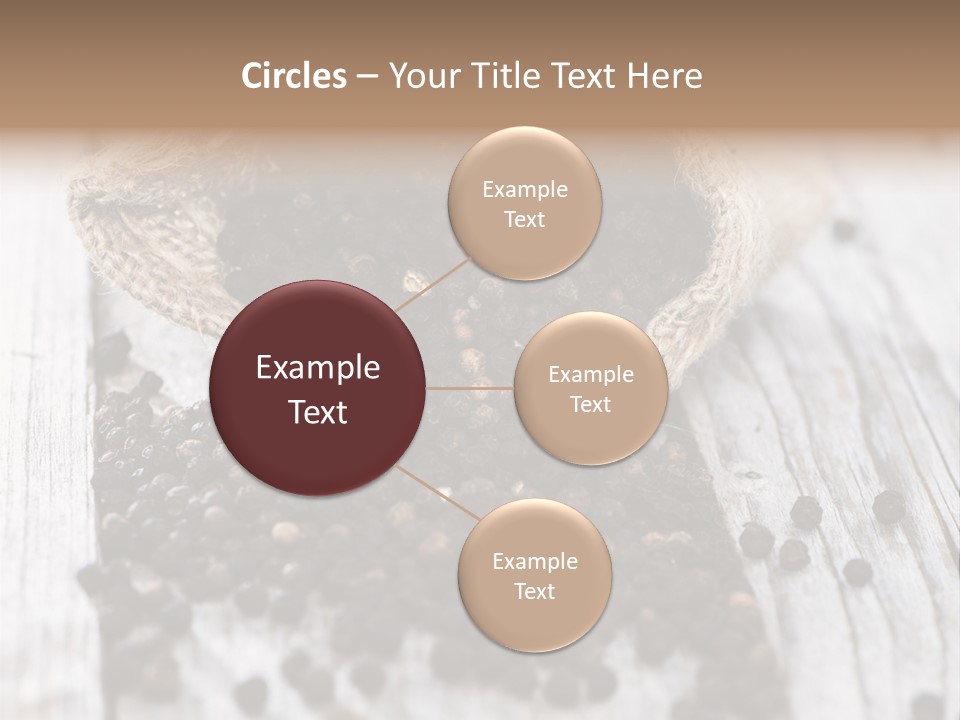 A Sack Of Black Pepper On A Wooden Table PowerPoint Template