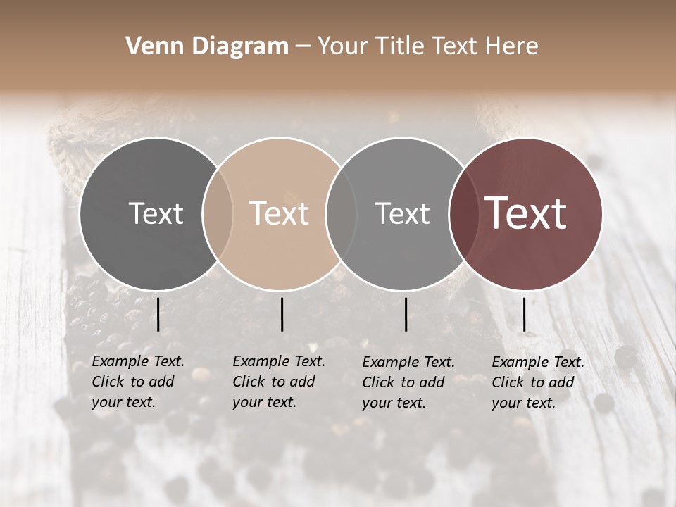 A Sack Of Black Pepper On A Wooden Table PowerPoint Template