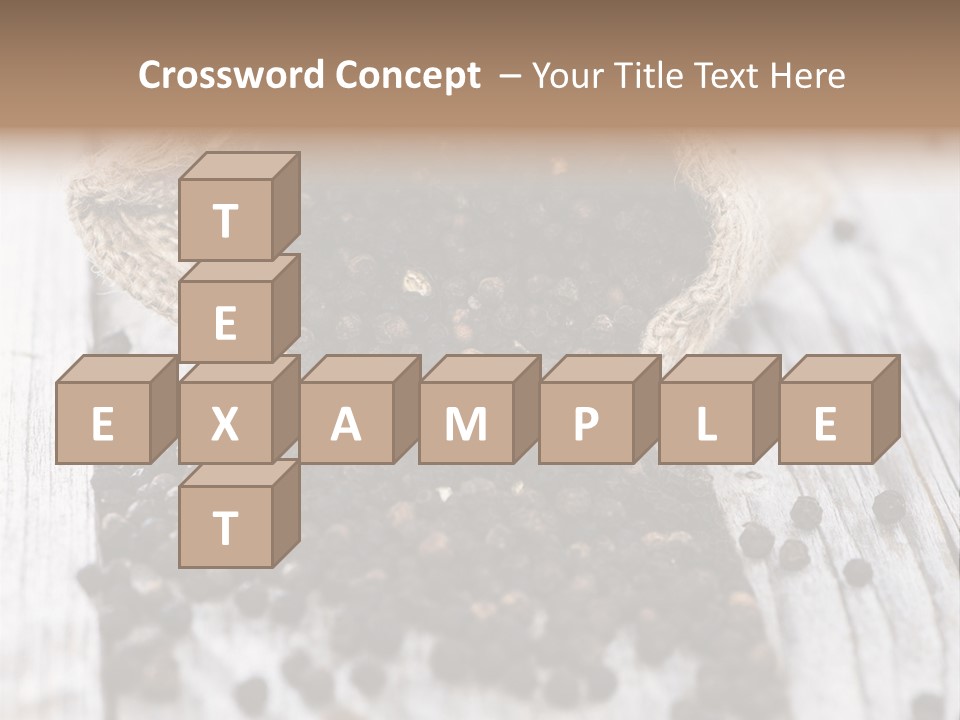 A Sack Of Black Pepper On A Wooden Table PowerPoint Template