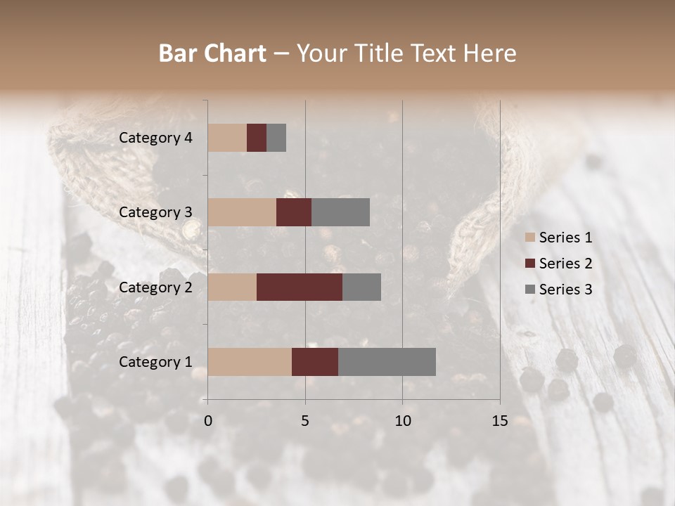 A Sack Of Black Pepper On A Wooden Table PowerPoint Template