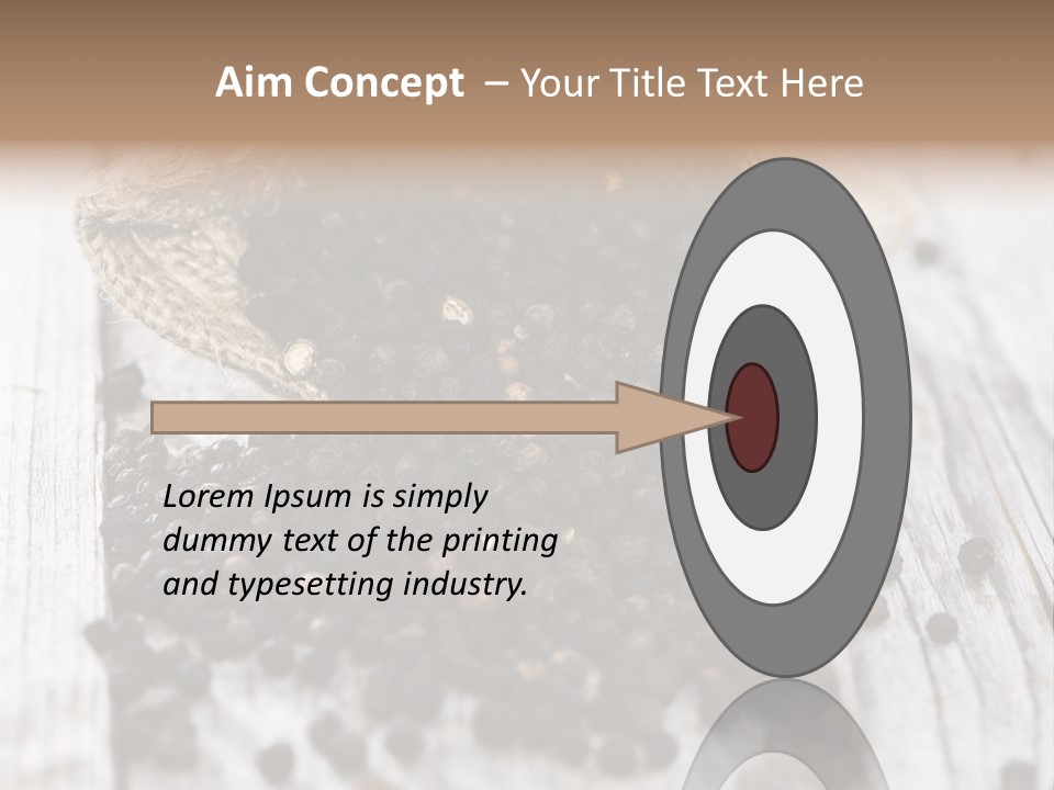 A Sack Of Black Pepper On A Wooden Table PowerPoint Template