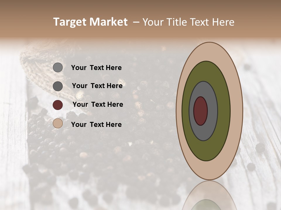 A Sack Of Black Pepper On A Wooden Table PowerPoint Template