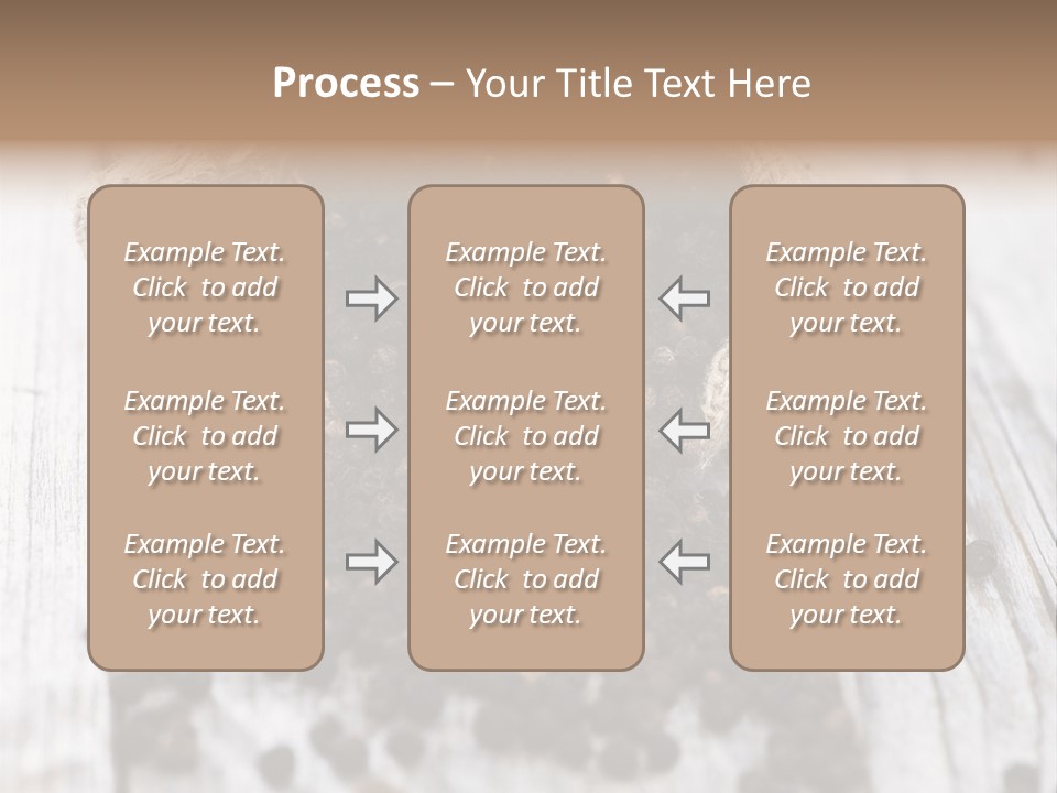 A Sack Of Black Pepper On A Wooden Table PowerPoint Template