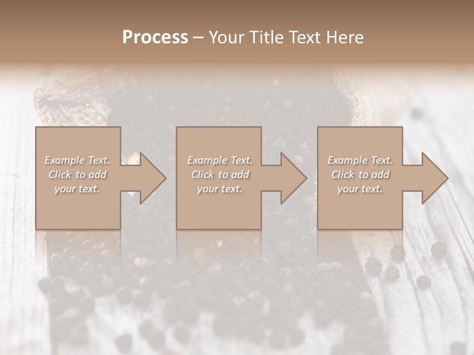 A Sack Of Black Pepper On A Wooden Table PowerPoint Template