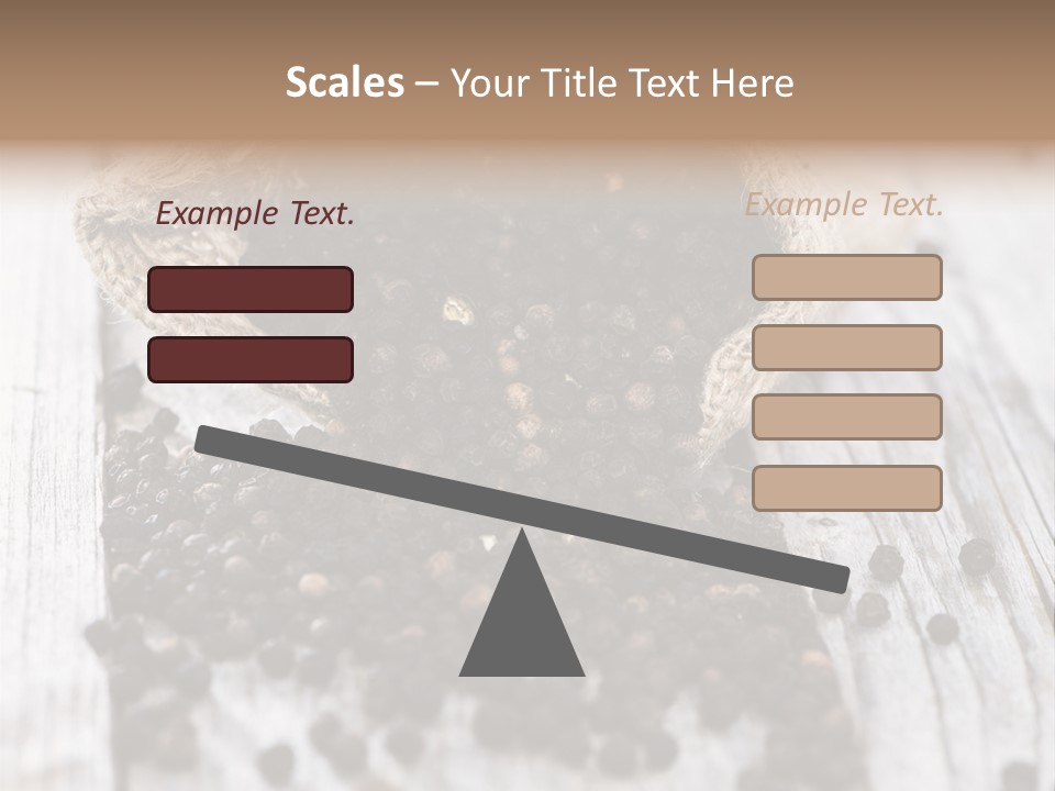 A Sack Of Black Pepper On A Wooden Table PowerPoint Template