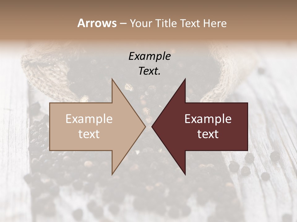 A Sack Of Black Pepper On A Wooden Table PowerPoint Template