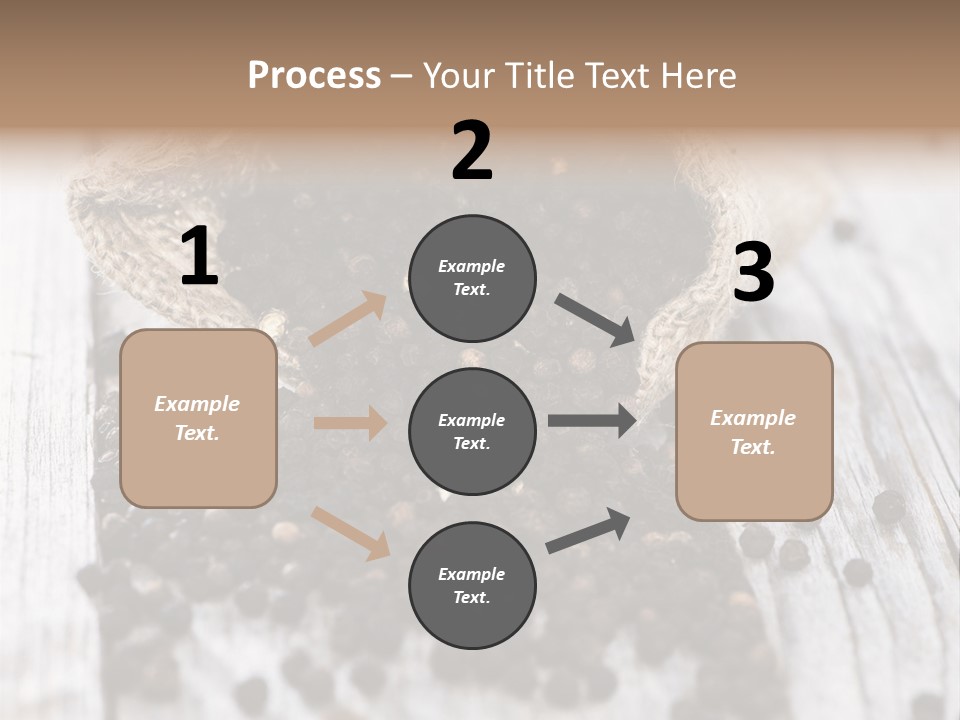 A Sack Of Black Pepper On A Wooden Table PowerPoint Template