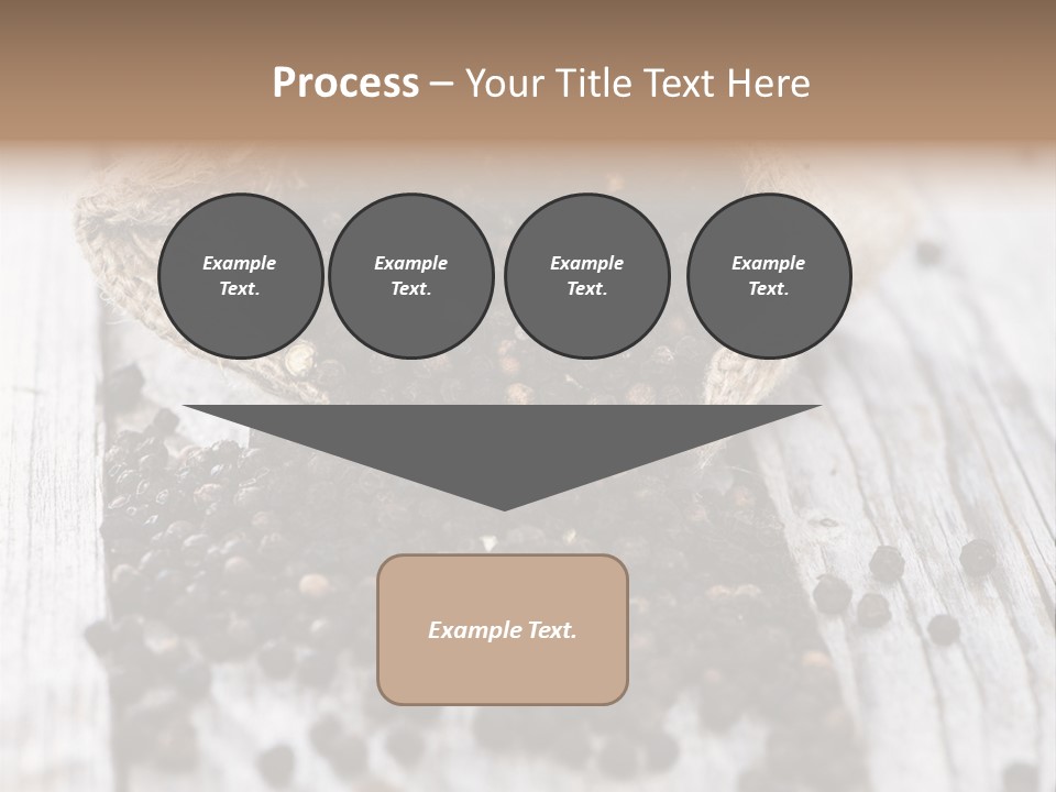 A Sack Of Black Pepper On A Wooden Table PowerPoint Template