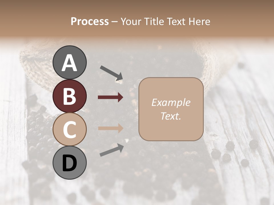 A Sack Of Black Pepper On A Wooden Table PowerPoint Template
