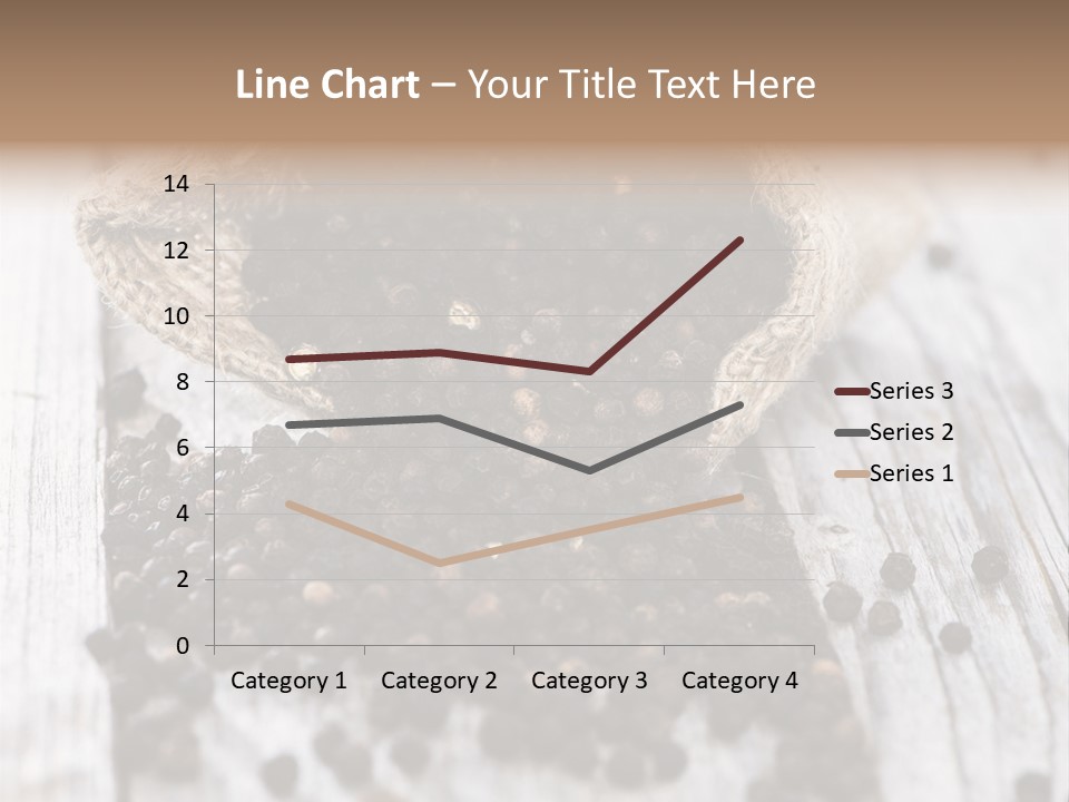 A Sack Of Black Pepper On A Wooden Table PowerPoint Template